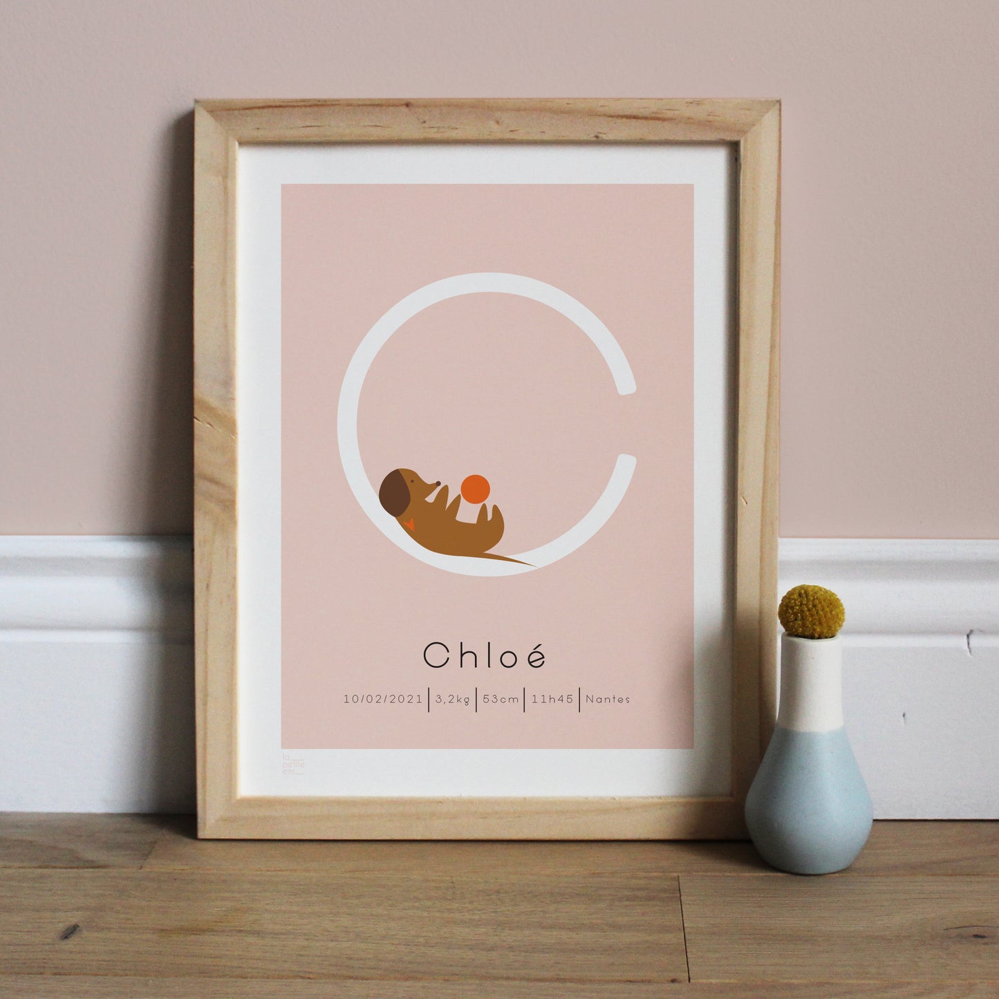 Affiche bébé ABC... - Chien