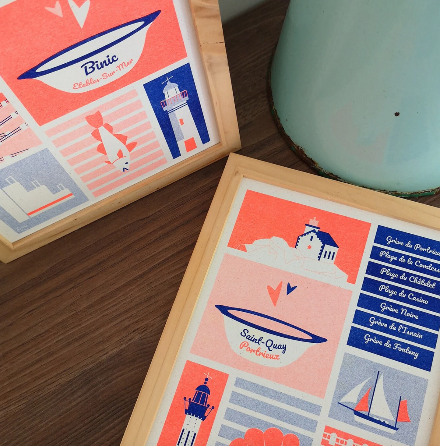 Affiche Saint-Quay-Portrieux - Risographie