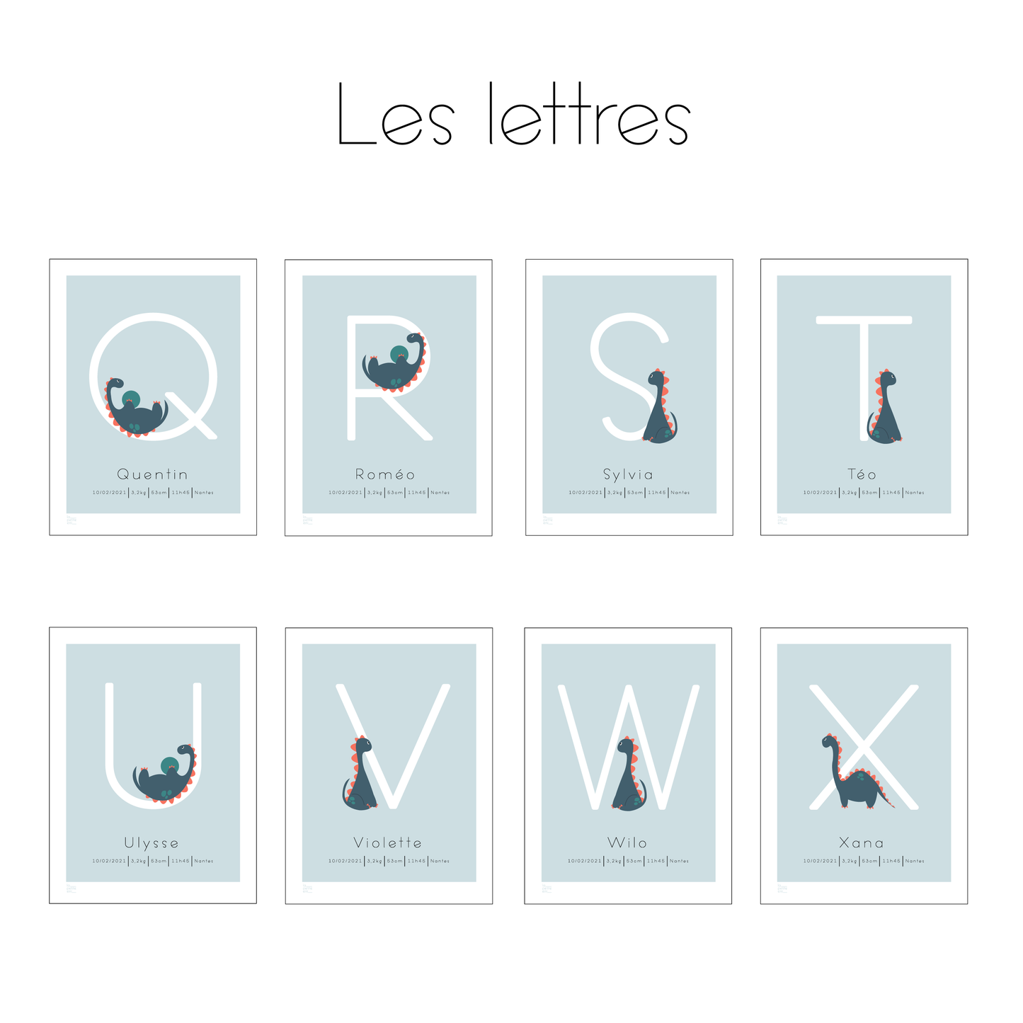 Affiche bébé ABC... - Dino