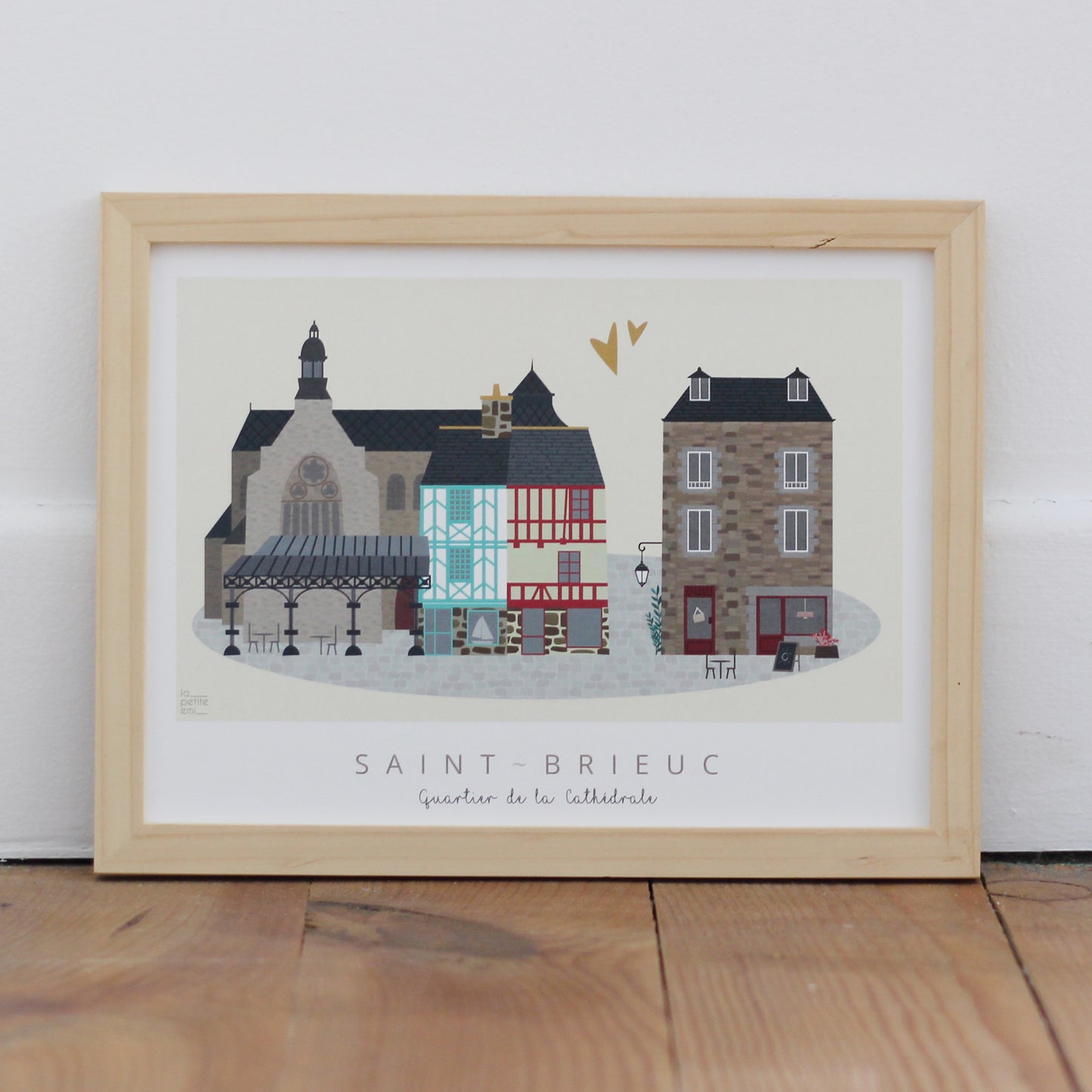 Affiche Saint-Brieuc - Quartier de la Cathédrale