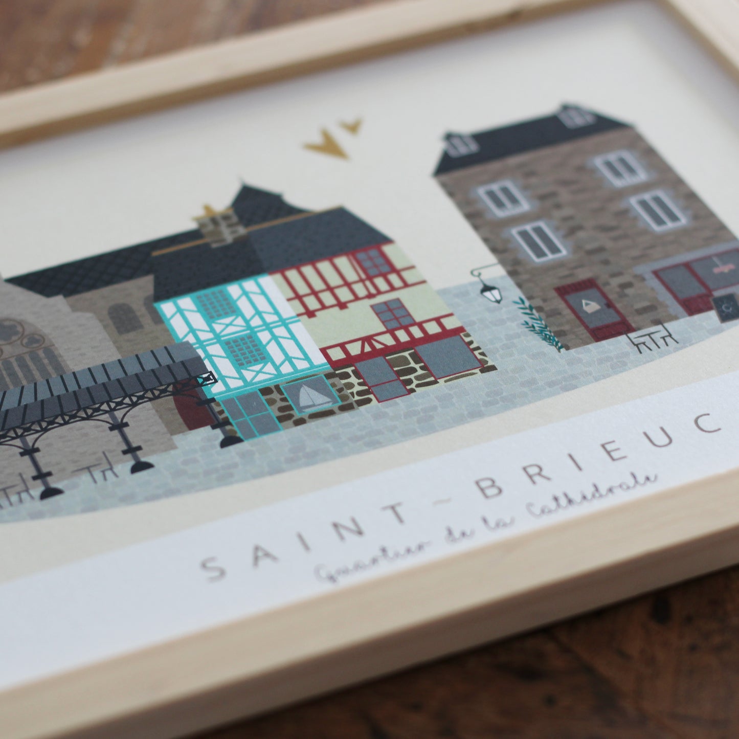 Affiche Saint-Brieuc - Quartier de la Cathédrale
