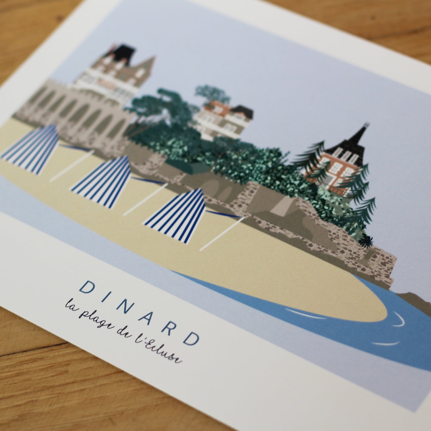 Affiche Dinard - La Plage de l'Ecluse