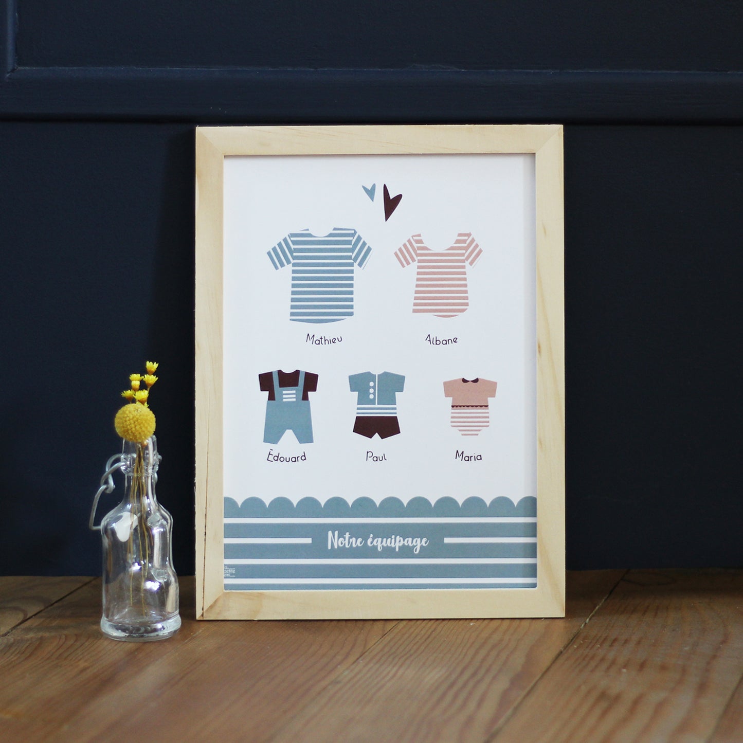 Affiche bébé Famille Bretonne