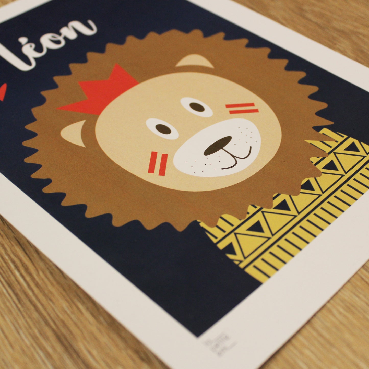 Affiche bébé animal - Lion