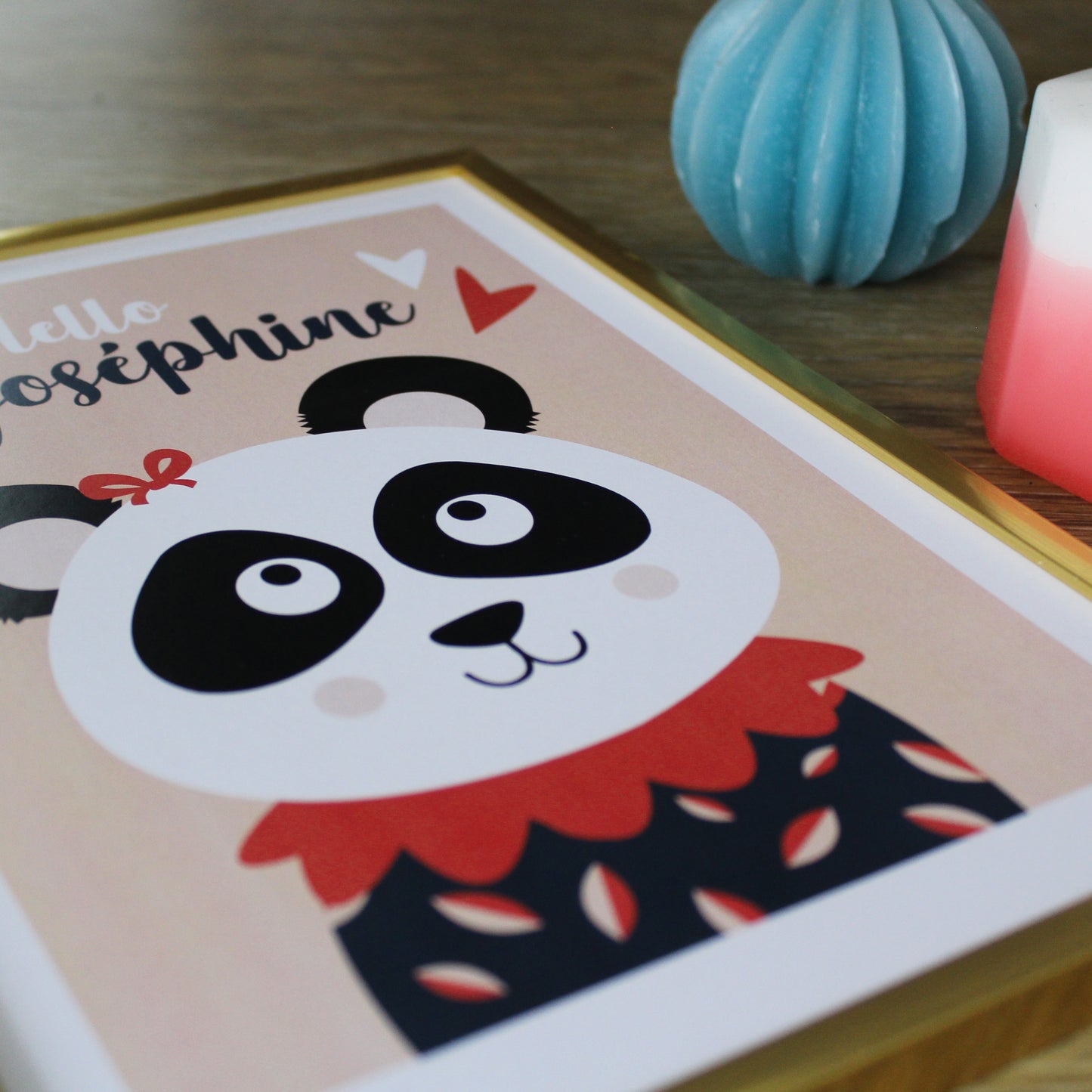 Affiche bébé animal - Panda Fille
