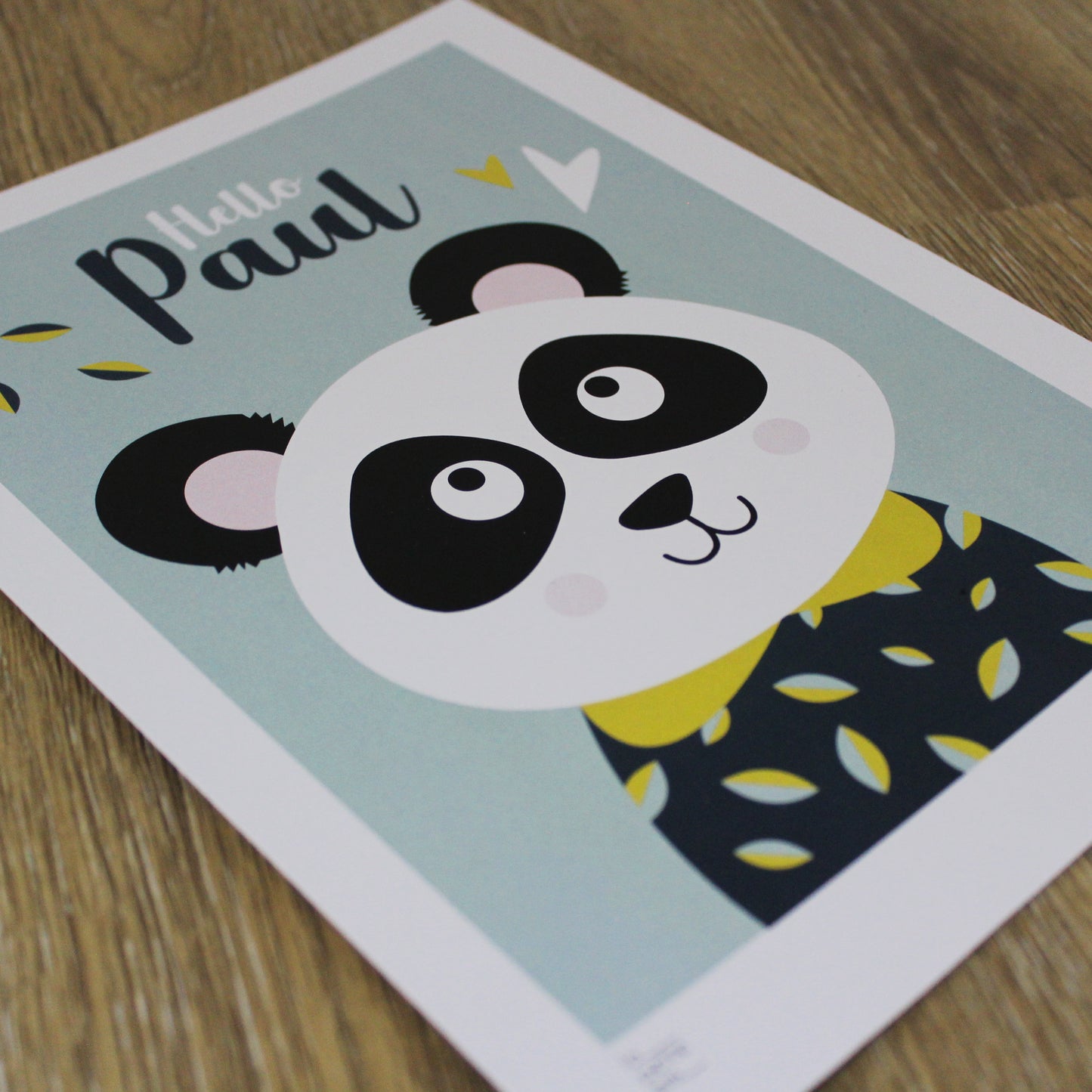 Affiche bébé animal - Panda Garçon