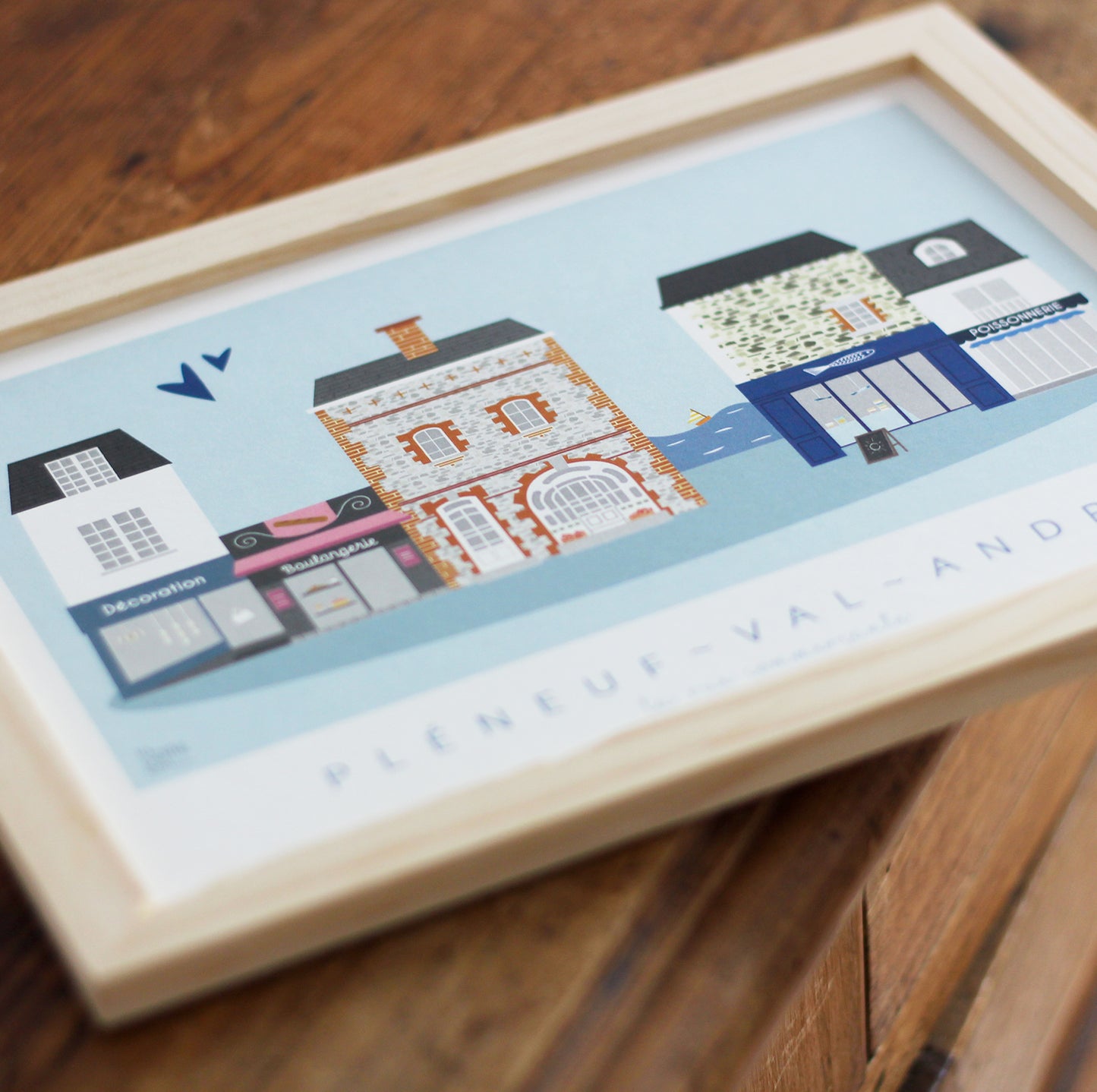 Affiche Pléneuf-Val-André - Rue commerçante