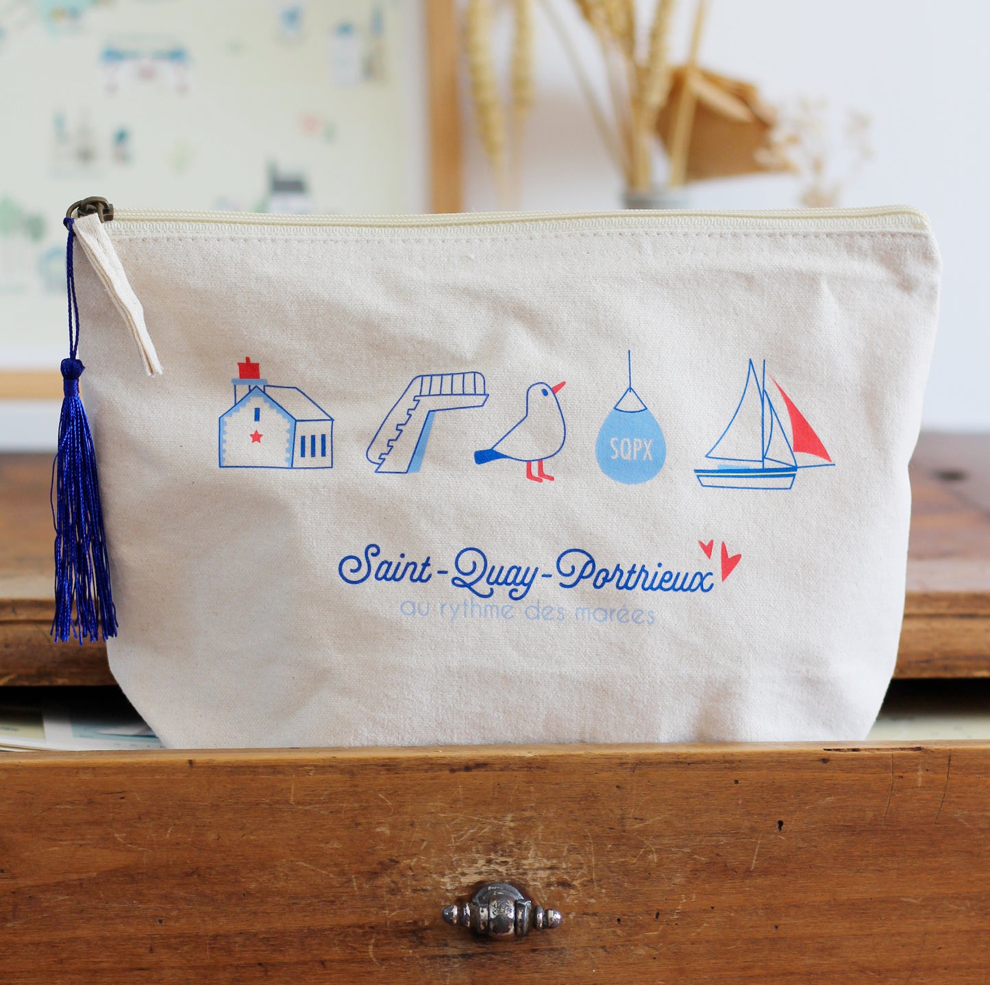 Grande pochette tissu - Saint-Quay-Portrieux
