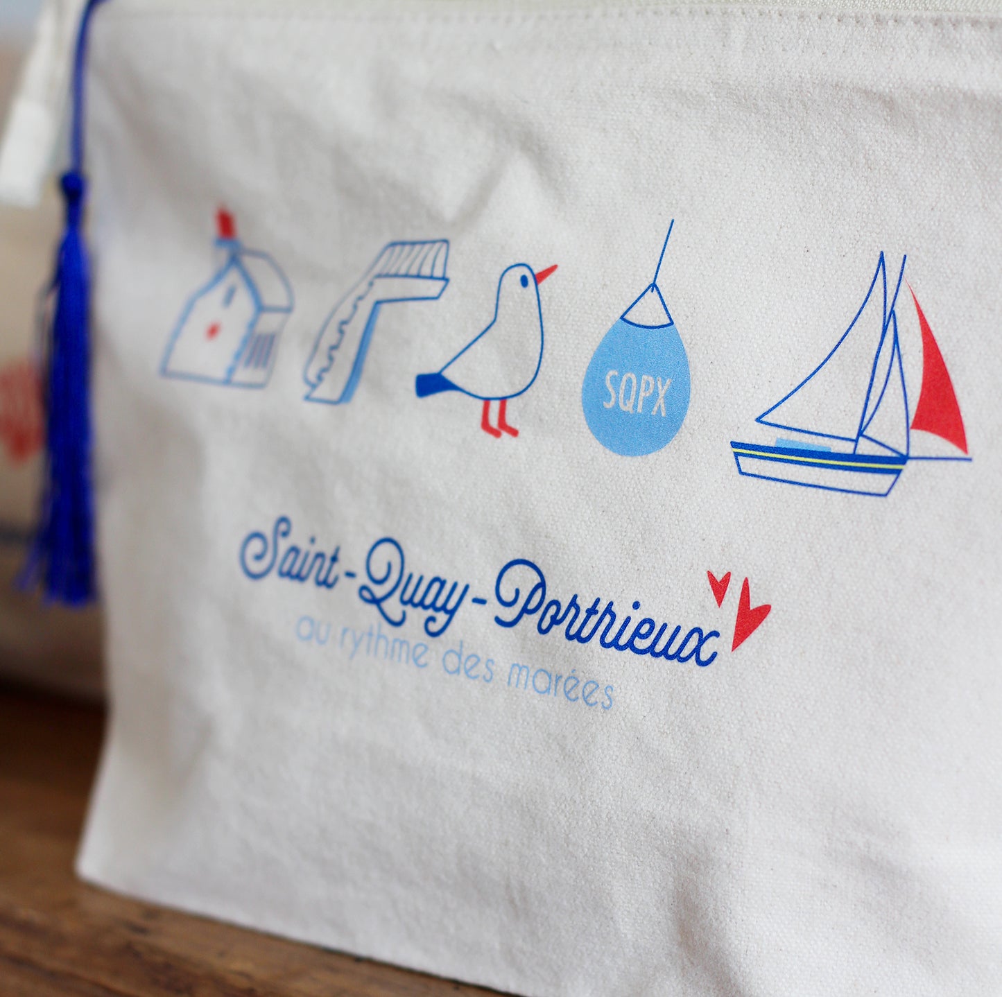 Grande pochette tissu - Saint-Quay-Portrieux