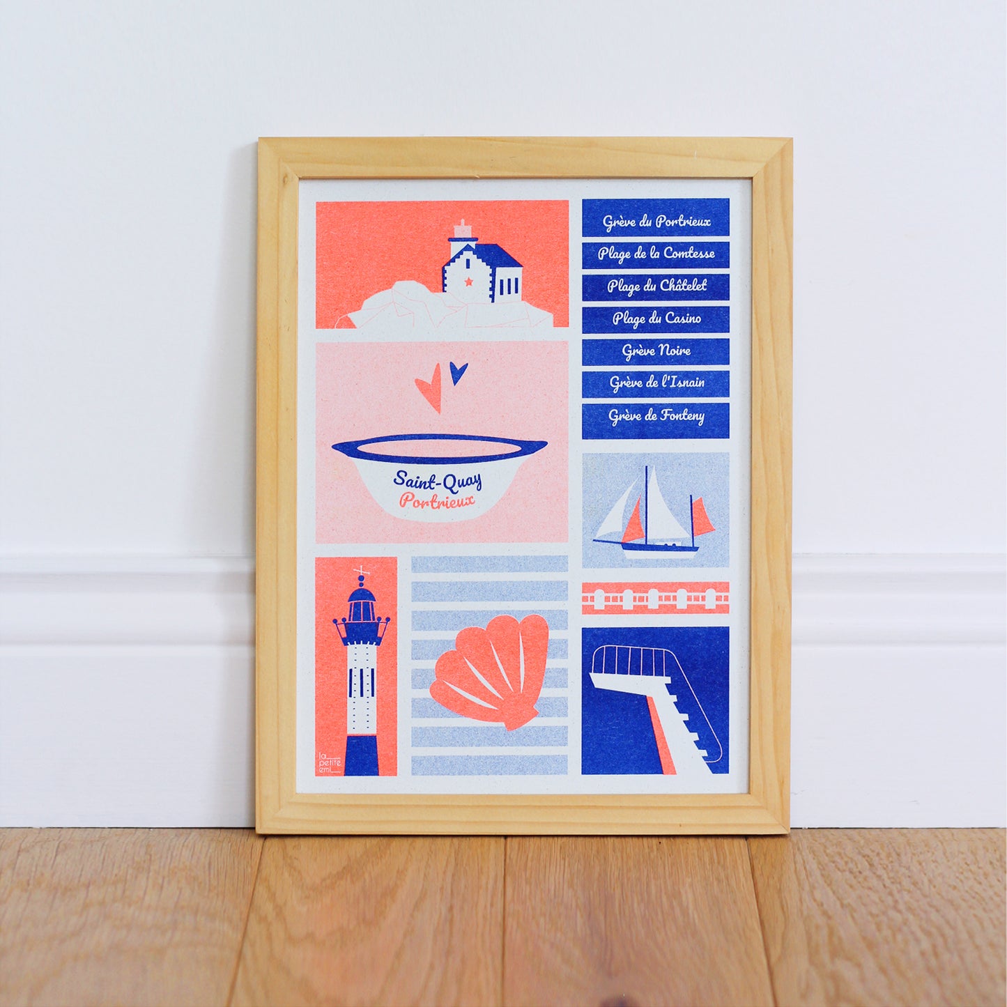 Affiche Saint-Quay-Portrieux - Risographie