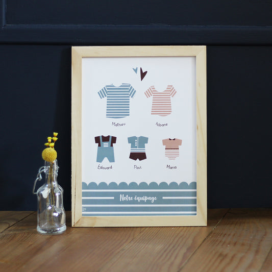 Affiche bébé Famille Bretonne