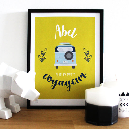 Affiche bébé Futur(e) Voyageur(se)